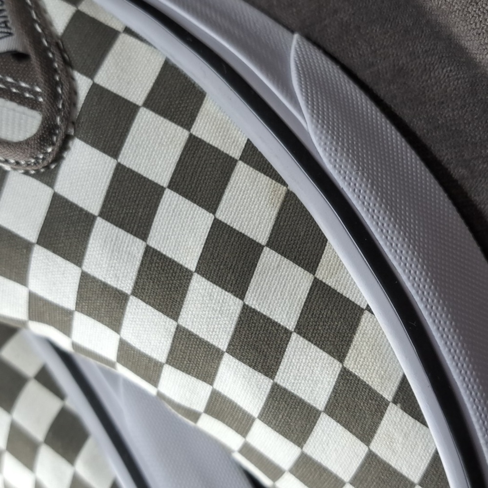Vans Checkerboard Slip-On Sneakers in White and Gray - Picture 16 of 16